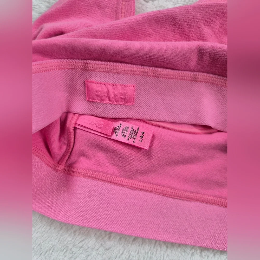 SKIMS Cotton Jersey Racerback Bra Sugar Pink Large Discontinued - Picture 4 of 4